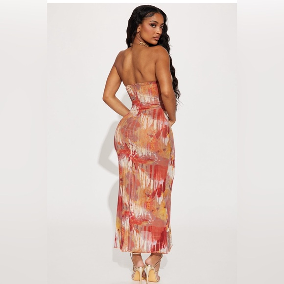 Ruffle Mesh Midi Dress - Picture 3 of 3